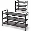 Varhomax Expandable Shoe Rack for Closet and Entryway 3-Tier