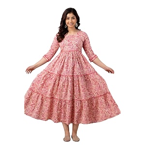 Womens Cotton Anarkali Comfortable Maternity Feeding Kurta