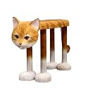 Various Animal Shaped Shoe Stools, Wooden Carvings, Cute Styles, Children's Step Stools, Home Decorations(Large)