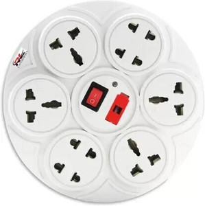 varkaus power strip 8 socket extension boards computer tv vedio game diwali light decoration multi purpose conveivity three pin plug white