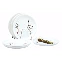Varmora Plastic Side Plate Set - 6 Pieces, White