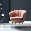 VAS Collection Home Barrel Chair Velvet Foam Living Room Chair
