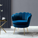 VAS Collection Home Barrel Chair Velvet Foam Living Room Chair