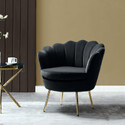 VAS Collection Home Barrel Chair Velvet Foam Living Room Chair