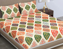 VAS COLLECTIONS Microfiber Double Flat 144 TC Abstract 1 Bedsheet with 2 Pillow Covers