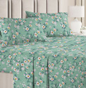VAS COLLECTIONS Cotton Double Flat 160 TC Floral 1 Summer Bedsheet with 2 Pillow Covers