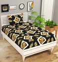 VAS COLLECTIONS Microfiber Single Flat 144 TC Abstract 1 Bedsheet with 2 Pillow Covers