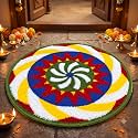 VAS COLLECTIONS Decorative Round Rangoli Mat Traditional
