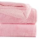 VAS COLLECTIONS Luxurious Faux Rabbit Fur with Sherpa Blanket | 570 GSM Thick, Ultra Soft & Warm Reversible Blanket for Single Bed | Fluffy Cozy 2.1 kg Blanket with Bag (56×88 Inches), Pink