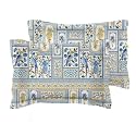 VAS COLLECTIONS Premium 160 TC Microfiber 3D Printed Pillow Covers | Regular Pillow Cases | 2 Piece Pillow Cover, (17 x 27 inches), Tealish Blue and Yellow