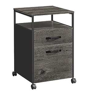 vasagle 2 drawer file cabinet rolling printer stand