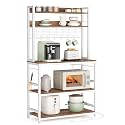 VASAGLE Bakers Rack with Power Outlet, 31.5 Inches Microwave Stand