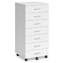 VASAGLE File Cabinet with Wheels, 7 Drawers, Tool-Free Sliding Rails