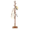 VASAGLE Solid Wood Coat Rack, Free Standing, 8 Hooks, 3 Height Options