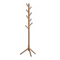 VASAGLE Solid Wood Coat Rack, Free Standing, Tree-Shaped, with 8 Hooks