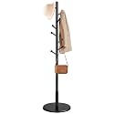 VASAGLE Solid Wood Coat Rack, Free Standing, 8 Hooks, 3 Height Options