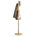 VASAGLE Solid Wood Coat Rack, Free Standing, 8 Hooks, 3 Height Options