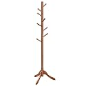 VASAGLE Solid Wood Coat Rack, Free Standing, Tree-Shaped, with 8 Hooks