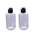 VASANA 200ml/8.6oz Empty Refill Plastic Squeeze Bottles with Black Flip Cap Cosmetic Makeup Essential Oil Water Shampoo Shower Gel Liquid Body SoapStorage Holder DIY Beauty Tool Pack of 2 (Clear)