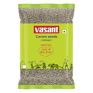 vasant ajwain seeds carom seeds 400g pack of 1  sabut carom seeds for cooking amp tadka  whole ajwain seeds rich in fiber  flavourful indian spice for paratha chutney amp masala