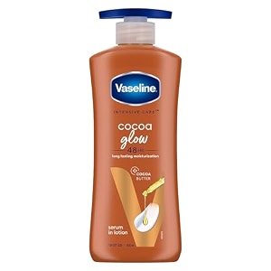 vaseline cocoa glow serum in lotion 400 ml  100 pure cocoa amp shea butter for glowing amp soft skin
