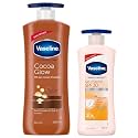 Vaseline Intensive Care 24 hr nourishing Cocoa Glow Body Lotion with Cocoa And Shea Butter- 600 ml & Vaseline Healthy Bright Sun Protection Body Lotion SPF 30 400 ml