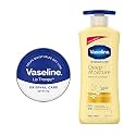 Vaseline Lip Tin Original Care Chapped Lips, 17g &amp; Insive Care Deep Moisture Body Lotion 400 ml