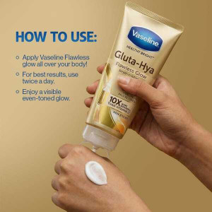 Vaseline yellow gluta give bright glowing skin