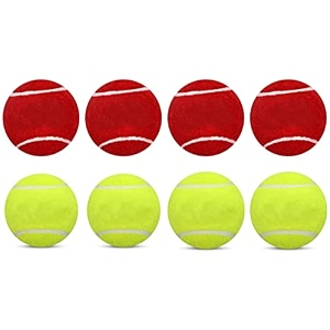 vash girlyz attire 2 in 1 red  green tennis ball light weight made of rubber for cricket training tennis training cricket rubber tennis ball combo 6 red balls  6 green balls