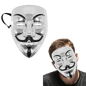 jagmoolya products horror face mask scary mask v mask silver