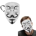 JAGMOOLYA PRODUCTS Horror Face Mask Scary Mask (V MASK (Silver))