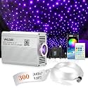 VASTFIRE Starlight Headliner Kit - 300pcs 0.03in 9.8ft Fiber Optic Star Lights for Car with 16W RGBW, Twinkle &amp; Music Sync, APP/Remote Control for Car Roof/Bedroom Ceiling