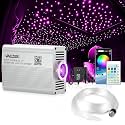 VASTFIRE Starlight Headliner Kit - 500pcs 0.03in 9.8ft Fiber Optic Star Lights for Car with 16W RGBW, Twinkle &amp; Music Sync, APP/Remote Control for Car Roof/Bedroom Ceiling