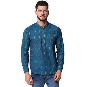 Vastraa Fusion Mens Handloom Weaving Pure Cotton