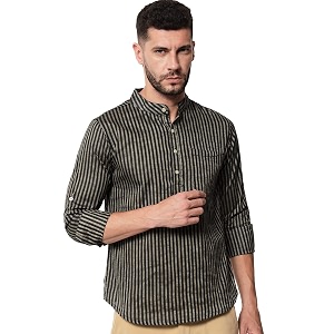 Vastraa Fusion Mens Handloom Weaving Pure Cotton