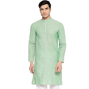 Vastraa Fusion Mens Printed Kurta Pure Cotton
