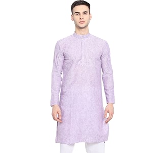 Vastraa Fusion Mens Printed Kurta Pure Cotton