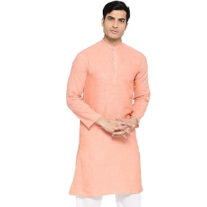 Vastraa Fusion Mens Printed Kurta Pure Cotton