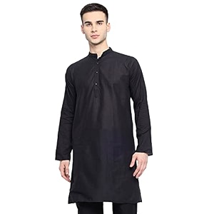Vastraa Fusion Mens Printed Kurta Pure Cotton