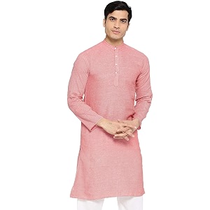 Vastraa Fusion Mens Printed Kurta Pure Cotton