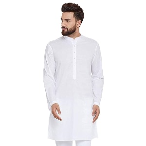 Vastraa Fusion Mens Printed Kurta Pure Cotton