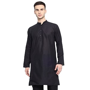 Vastraa Fusion Mens Printed Kurta Pure Cotton