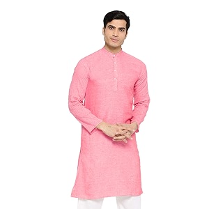 Vastraa Fusion Mens Printed Kurta Pure Cotton