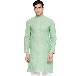 Vastraa Fusion Mens Printed Kurta Pure Cotton