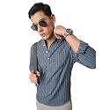VASTRADO Aegean Blue Chalk Striped Kurta MK5805A