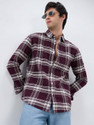 VASTRADO Men Regular Fit Checkered Cut Away