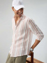 VASTRADO Men Regular Fit Striped Cut Away
