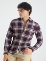 VASTRADO Men Slim Fit Checkered Cut Away