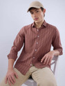 VASTRADO Men Regular Fit Striped Cut Away