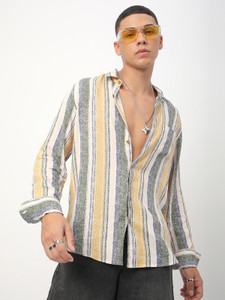 VASTRADO Men Striped Casual Multicolor Shirt